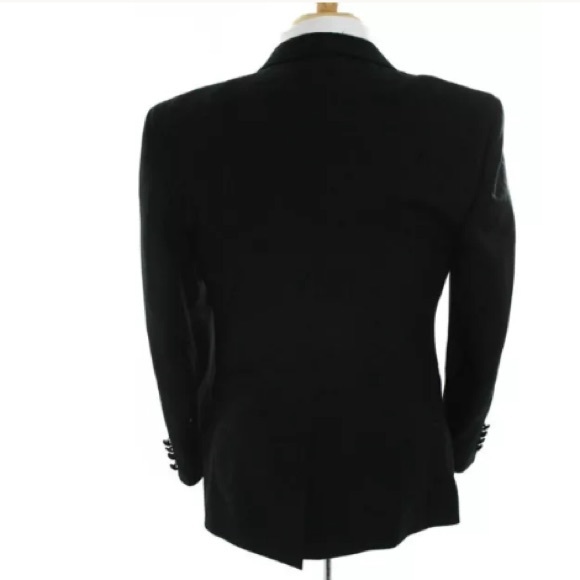 ARMANNO UOMO BLACK TUXEDO SATIN NOTCH COLLAR SZ SM - Picture 6 of 8