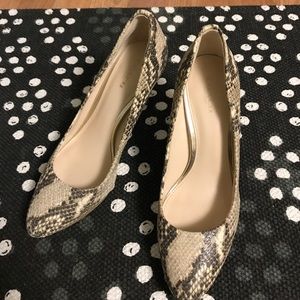 Coach leather snake print heels- sz 7