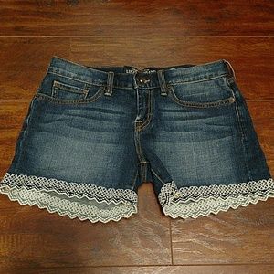 Lucky Jean Shorts with Embellished Bottom