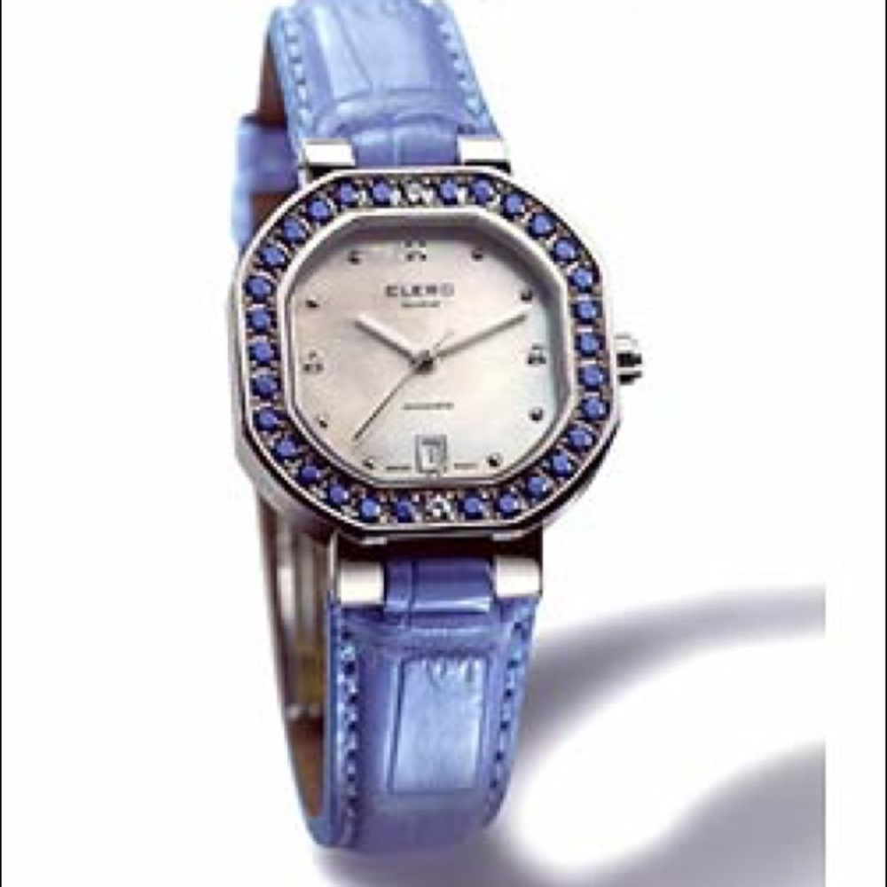 Ladies sapphire and diamond Clerc C-One watch