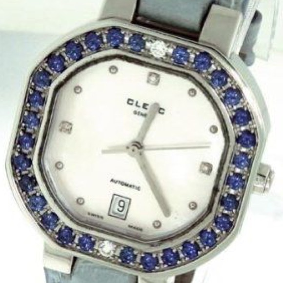 Ladies sapphire and diamond Clerc C-One watch main image 4
