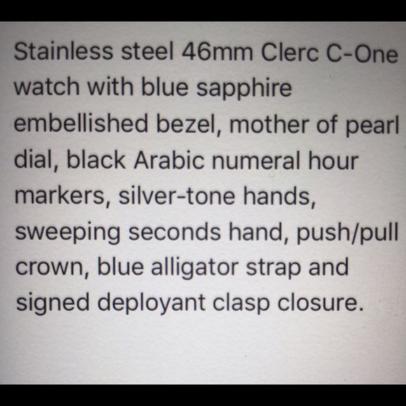 Ladies sapphire and diamond Clerc C-One watch main image 5