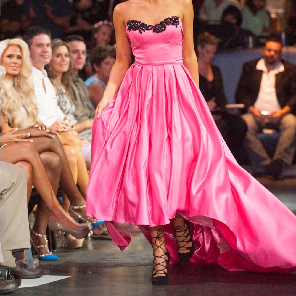 Custom Pink Angela and Allison prom/pageant dress