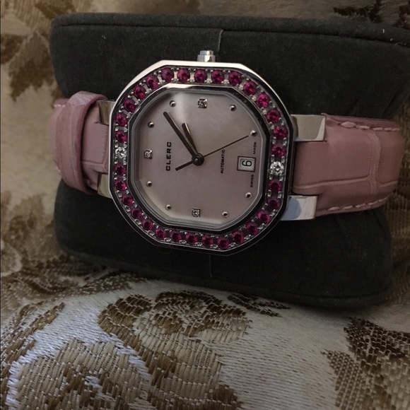 Ruby and diamond Lady\'s Clerc C-one watch