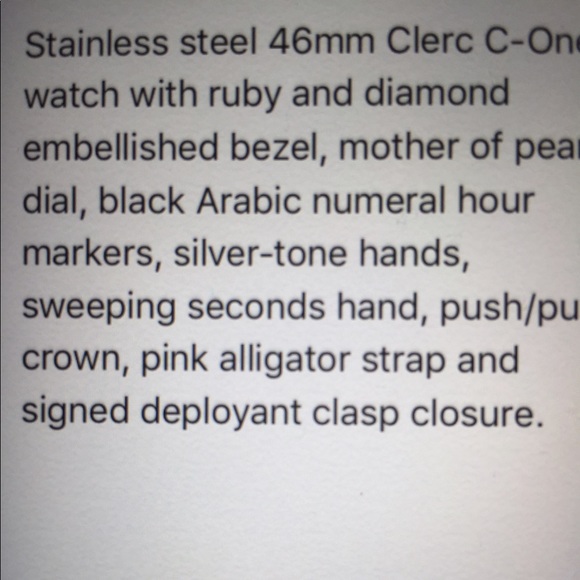Ruby and diamond Lady\'s Clerc C-one watch main image 8