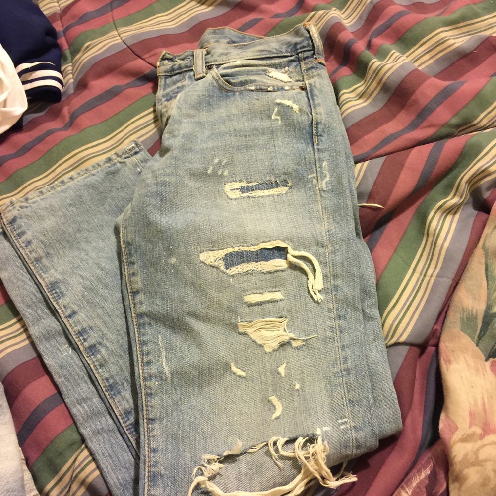 Distressed jeans
