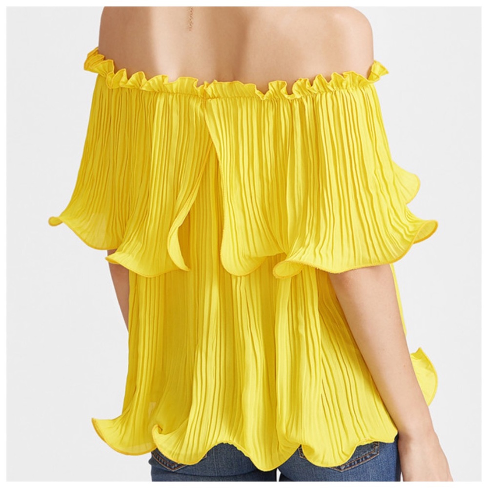‼️PRICE FIRM LAST CALL Sheer Off The Shoulder Top - Picture 4 of 4