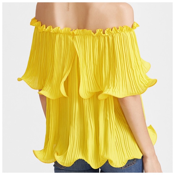 ‼️PRICE FIRM LAST CALL Sheer Off The Shoulder Top - Picture 4 of 4