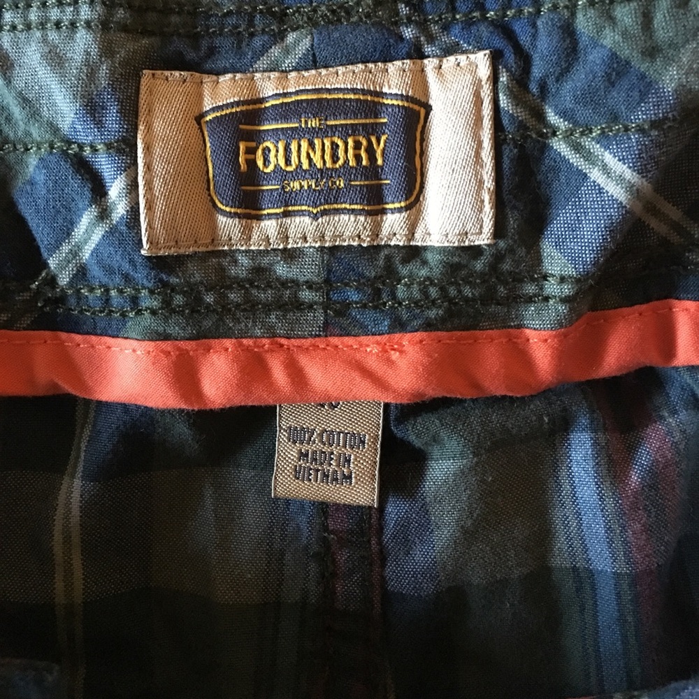 Army Green Madras Men's Shorts 50W