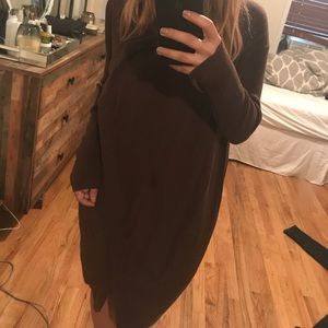 Brown All Saints long wool sweater