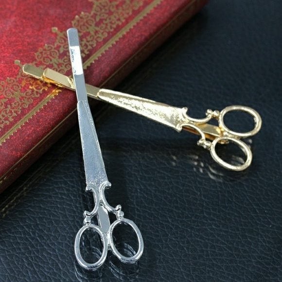 2pcs/set Women Girls Scissor Hair Clips Barettes - Picture 3 of 5