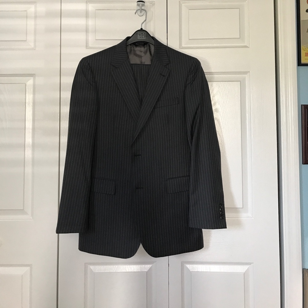 Jos A. Bank pinstripe men's suit
