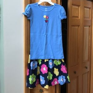 Gymboree girls shirt and skirt