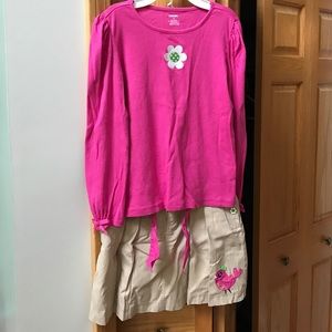 Gymboree girls size 12 matching skort and shirt