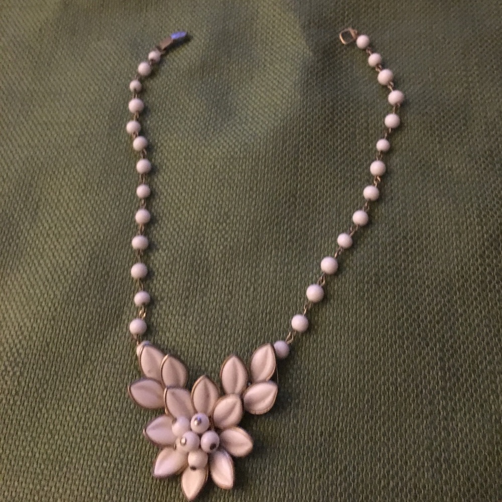 Necklace vintage glass beads hand made