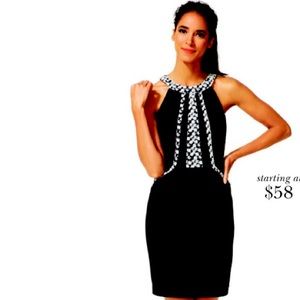 Daisy trim Adrianna Papell dress