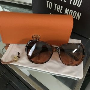 Tory Burch rose gold sunglasses