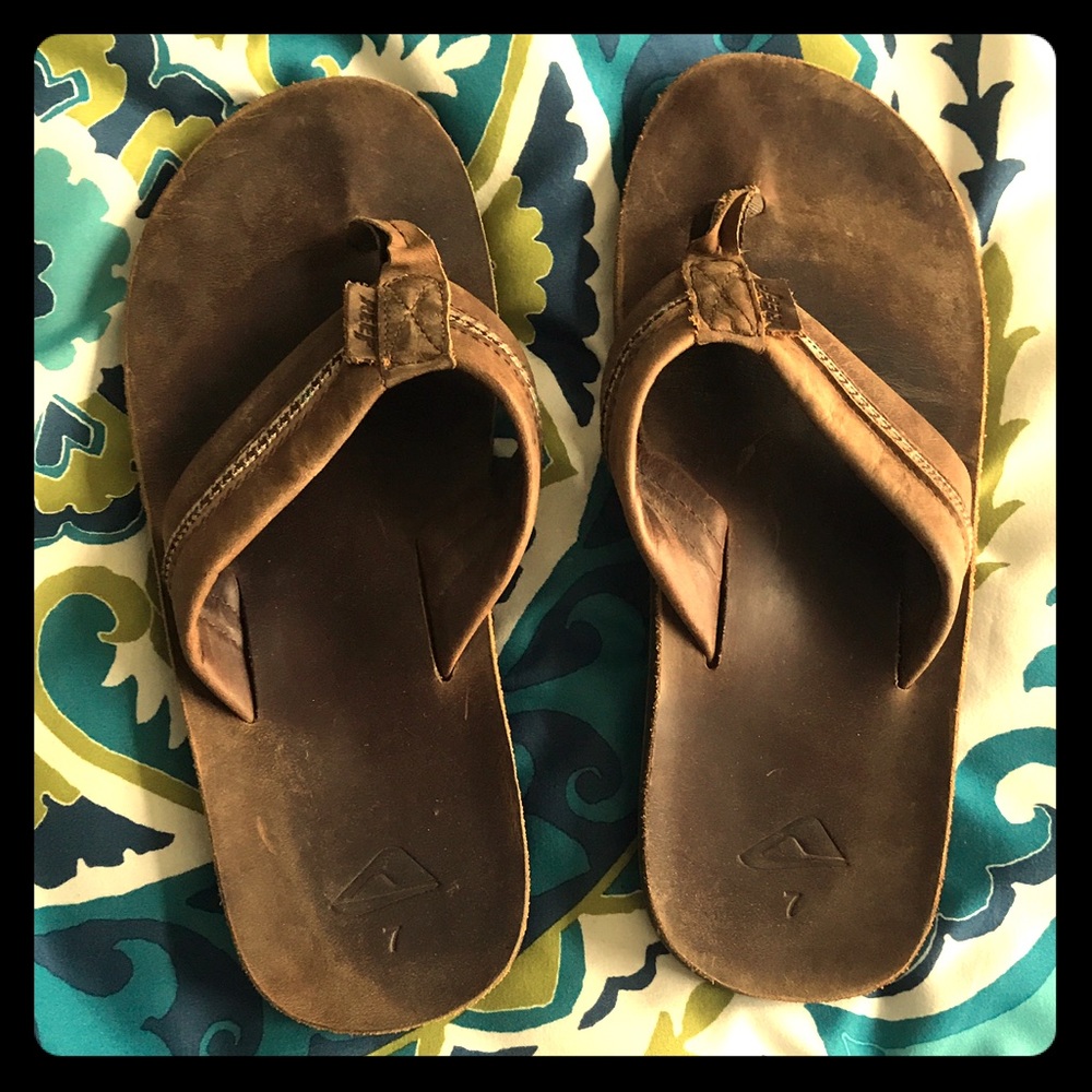 Reef Leather Sandals Men's 7 EUC