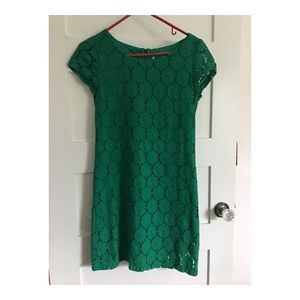 Green lace dress