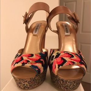Steve Madden heels! EUC chunky heel & glitter!!
