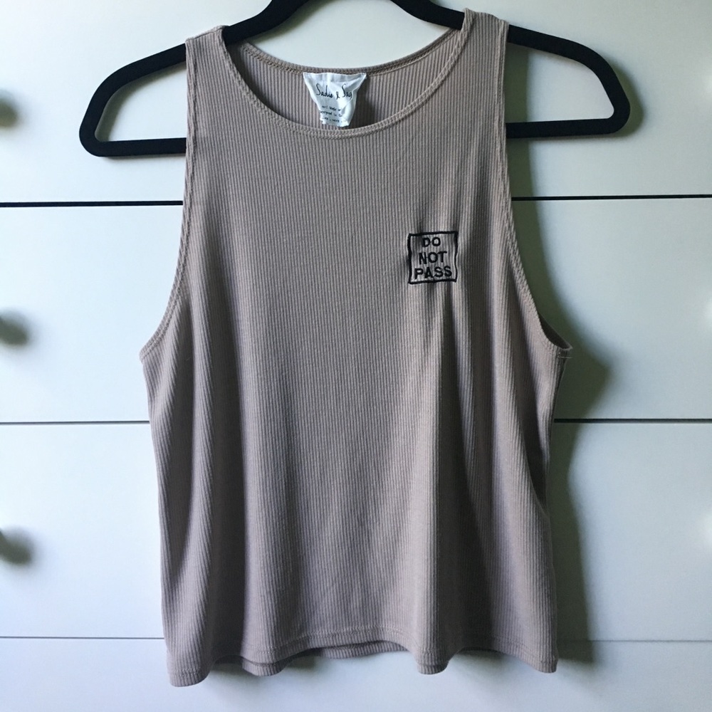 "Do Not Pass" comfy tank top