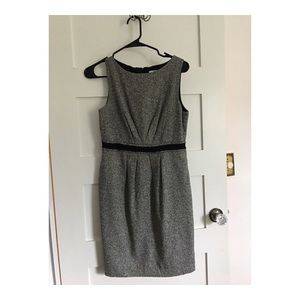 Gray dress with black stripe