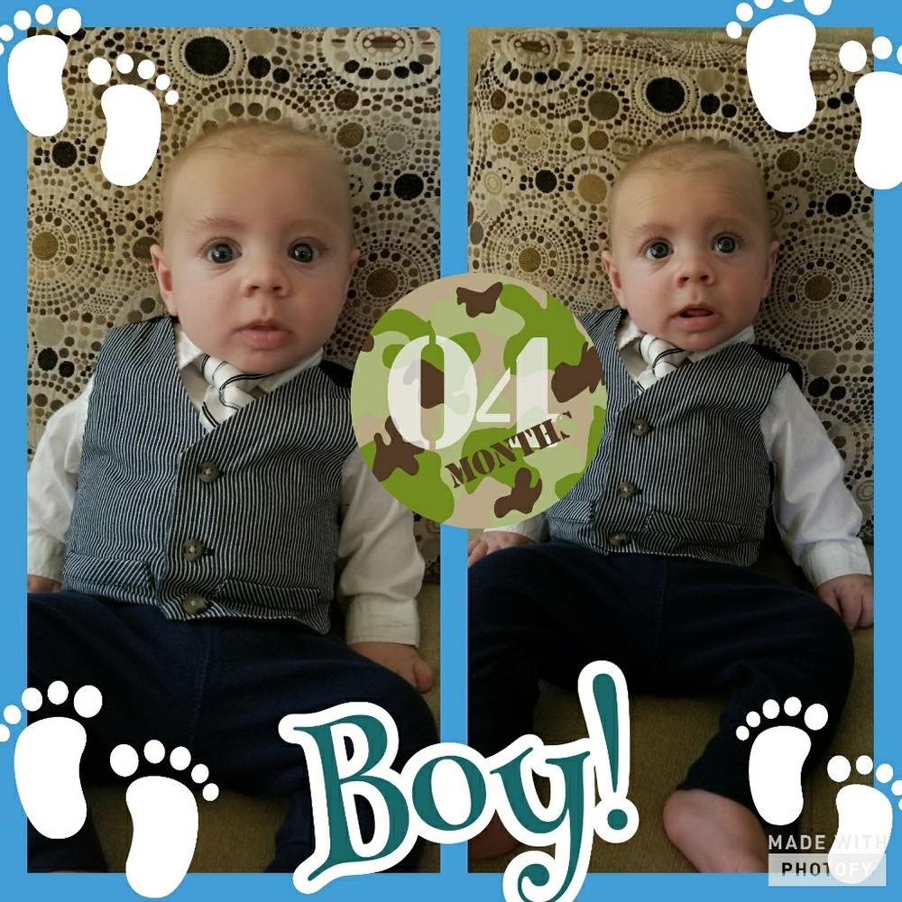 My first son 4th kid! My new bundle of Joy 4months