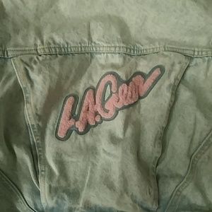80s vintage LA Gear cropped light jean jacket m