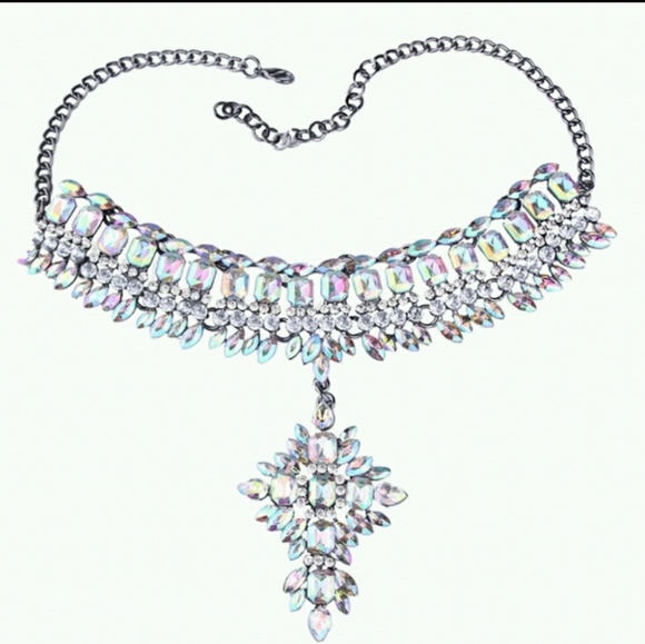 New Stunning Handmade Crystal Statement Necklace - Picture 3 of 3