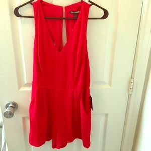 Express Red Romper w/ pockets!!