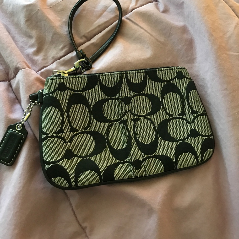 Authentic black Coach wristlet