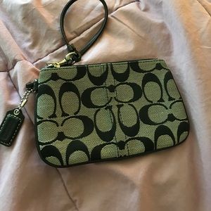 Authentic black Coach wristlet