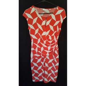 New York & Company Short Sleeve Ruched Dress