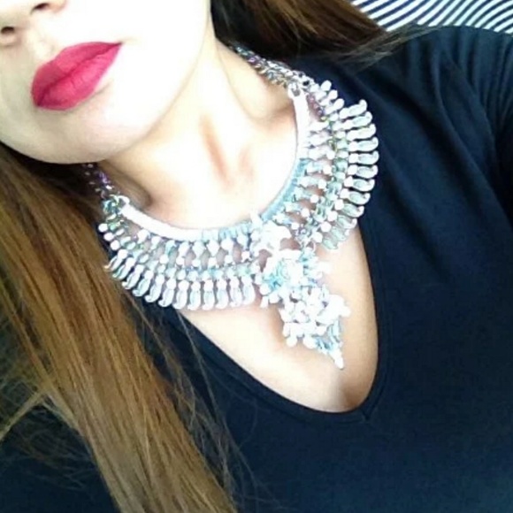 New Stunning Silver Statement Necklace - Picture 1 of 1