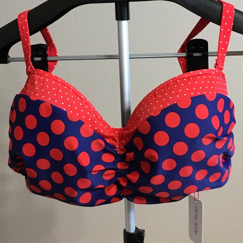 PRICE DROP Curvy Kate Navy & Orange Swim Top