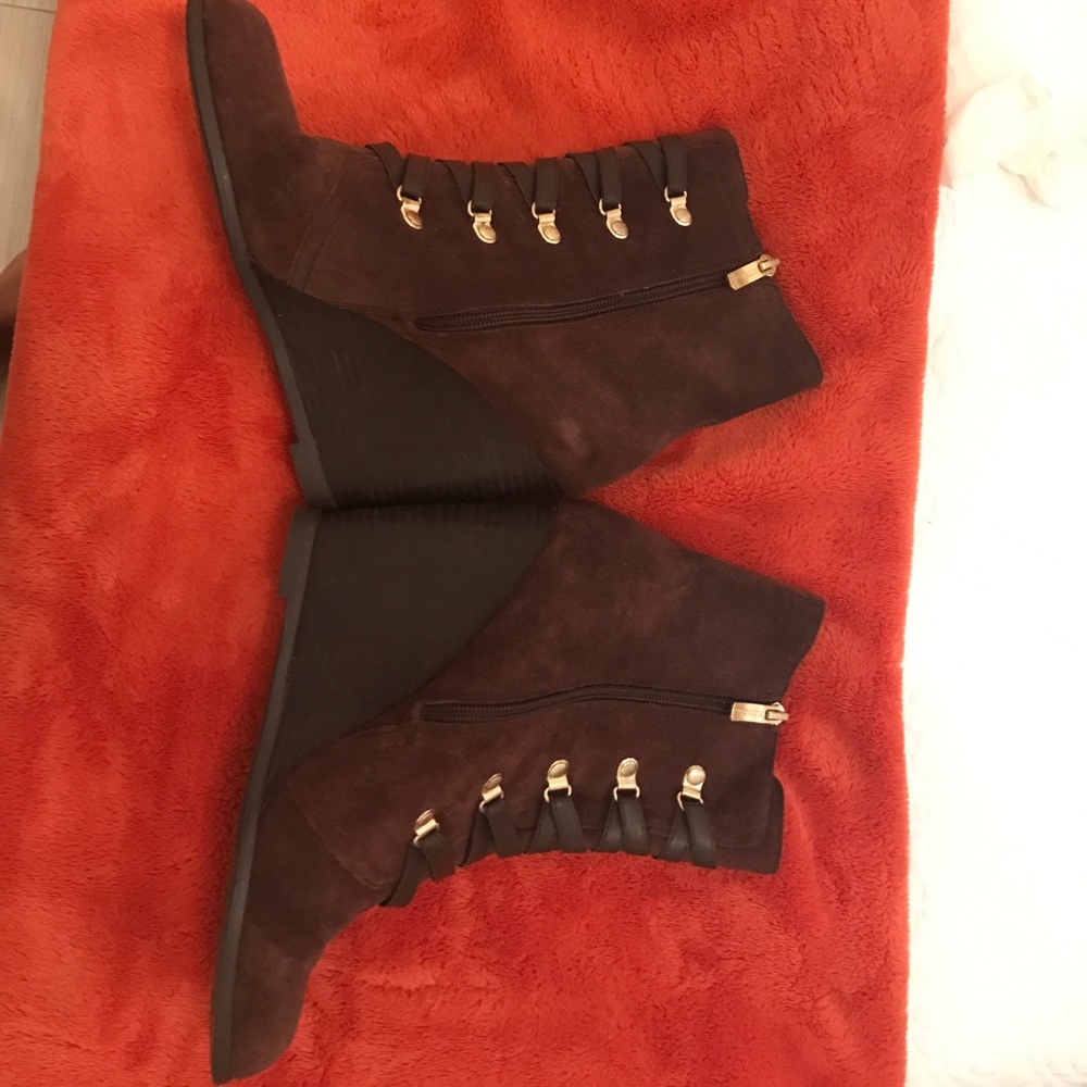 Brown Ankle wedge Boots