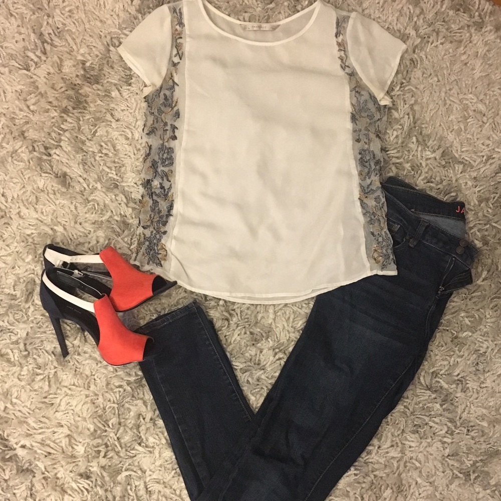 Zara top with side details