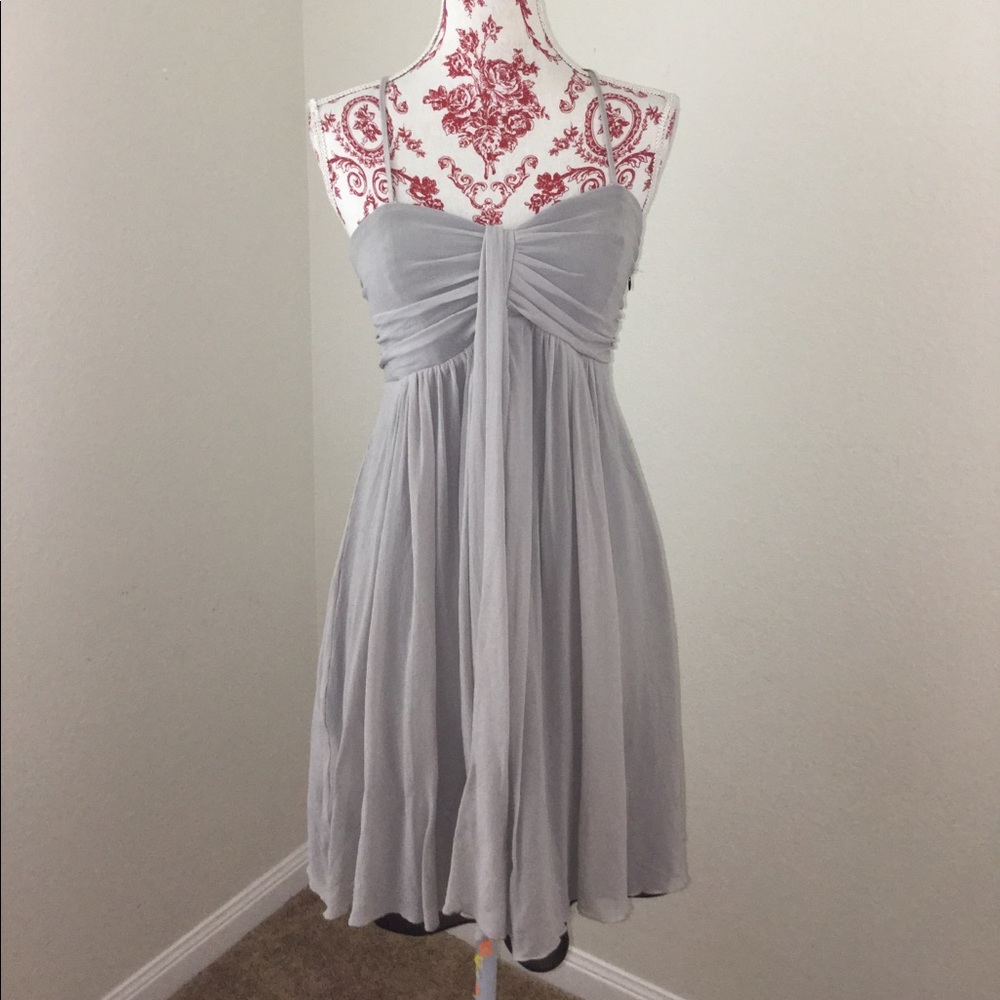 Express Gray Babydoll Casual Party Dress 8