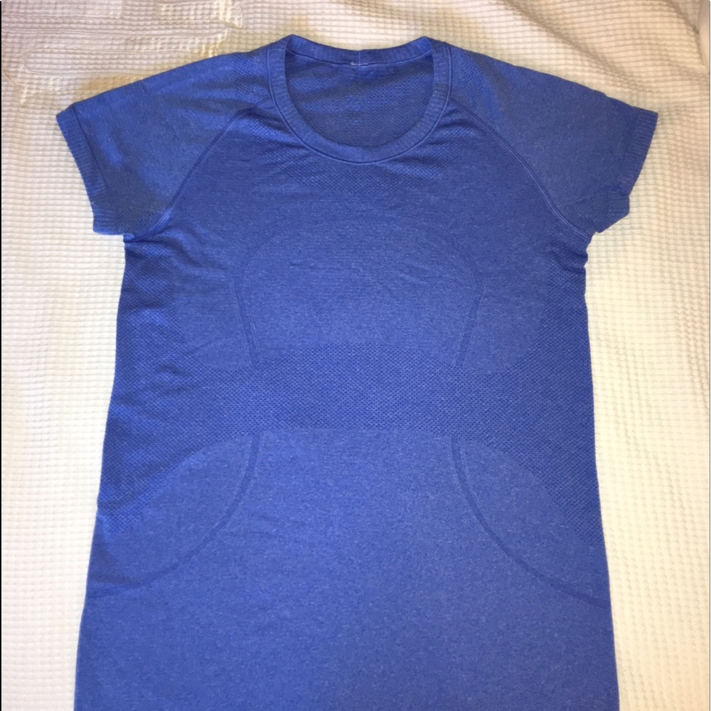 Light blue lululemon swiftly tech short sleeve