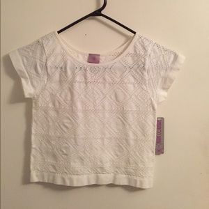 White mesh crop top. Never worn.