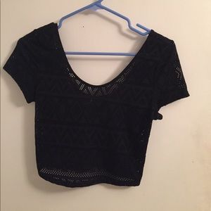 Black crop top. Never worn