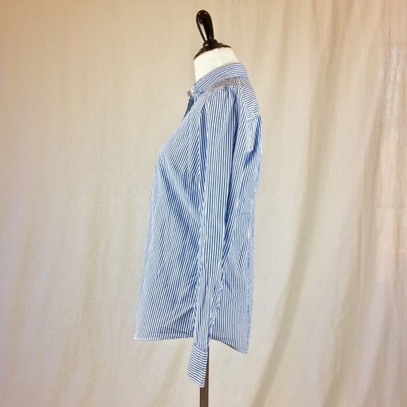 J.Crew Factory Haberdashery Shirt Blue Stripe - Picture 3 of 8