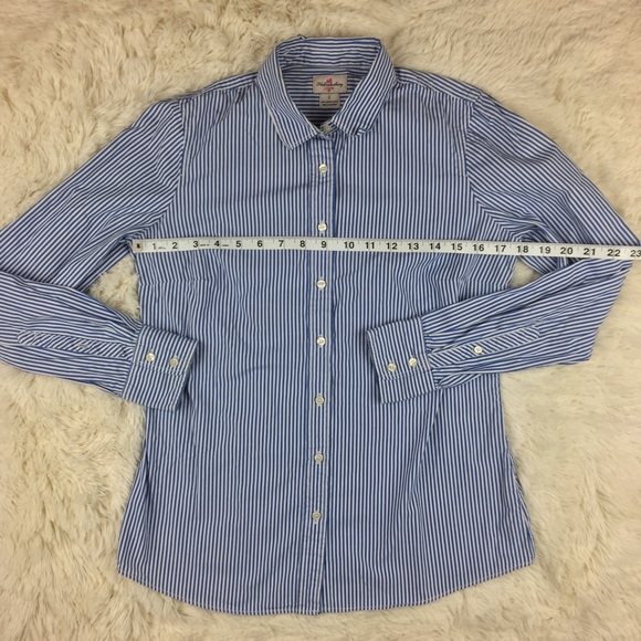 J.Crew Factory Haberdashery Shirt Blue Stripe - Picture 5 of 8