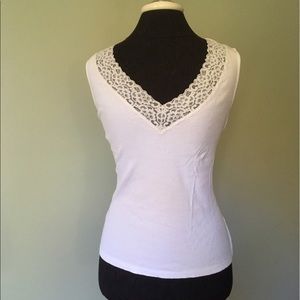 White lace tank