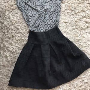 H&M A-Line Black Skirt