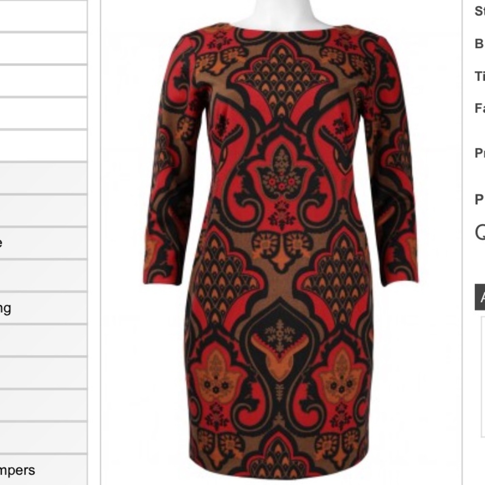 Taylor printed dress perfect condition!