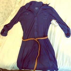 NWT! Blue dress with belt. Adorable for summer!!