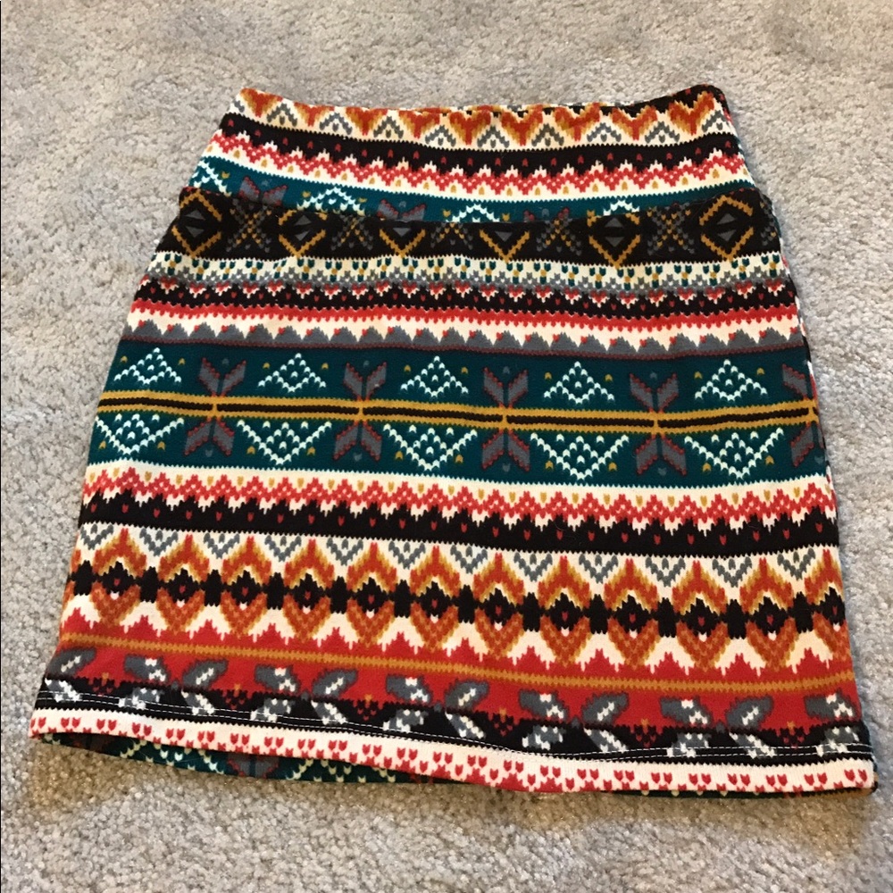 Tribal Print Mini Skirt