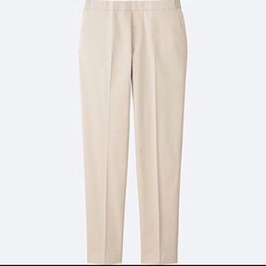 UNIQLO Satin Ankle Pants Beige