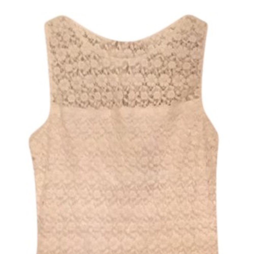 Lace dress, key hole back, off white